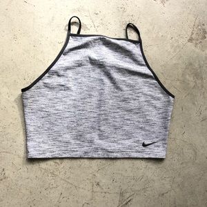 Nike High Neck compression Crop Top Sz M